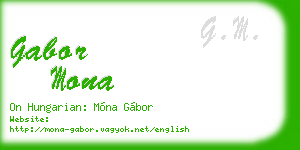 gabor mona business card